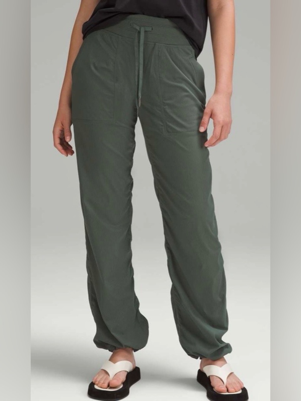NWT Lululemon Dance Studio Mid-Rise Full Length Pant in Dark Forest size 14